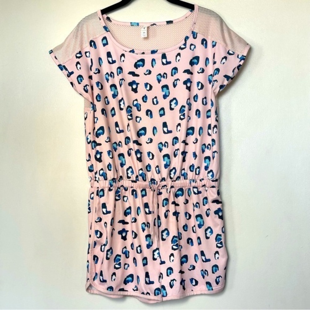 Ideology Pink/Blue Cheetah Print Romper. Shorts- Size XXL
